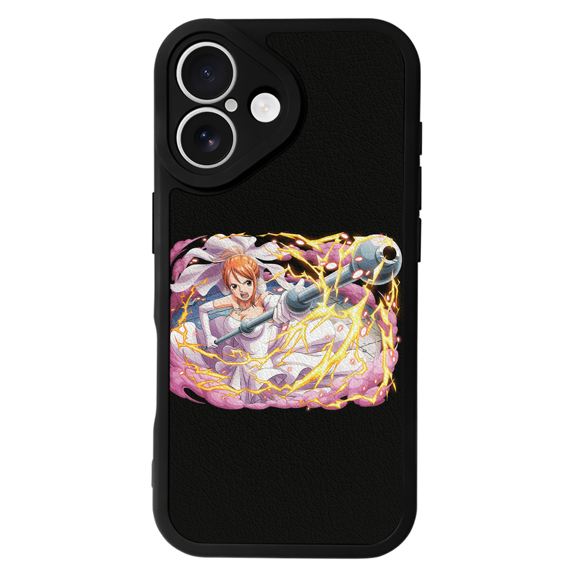 （画像用） ワンピース ナミ ONE PIECE Nami 【iPhone 16シリーズ対応】シリコンスマホケース（レザー調） 材質：シリコン